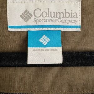 Columbia Olive Brown Jacket with Peach Logo Patch